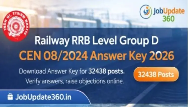 RRB Group D 2026 Answer Key for 32438 Railway Posts