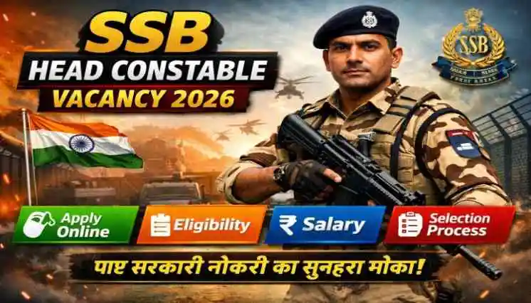 SSB Head Constable Vacancy 2026 Apply Online Eligibility Selection Process Salary