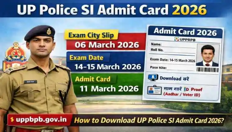 UP Police SI Admit Card 2026 Download