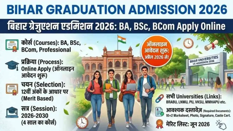 Bihar Graduation Admission 2026 | BA BSc BCom Online Apply