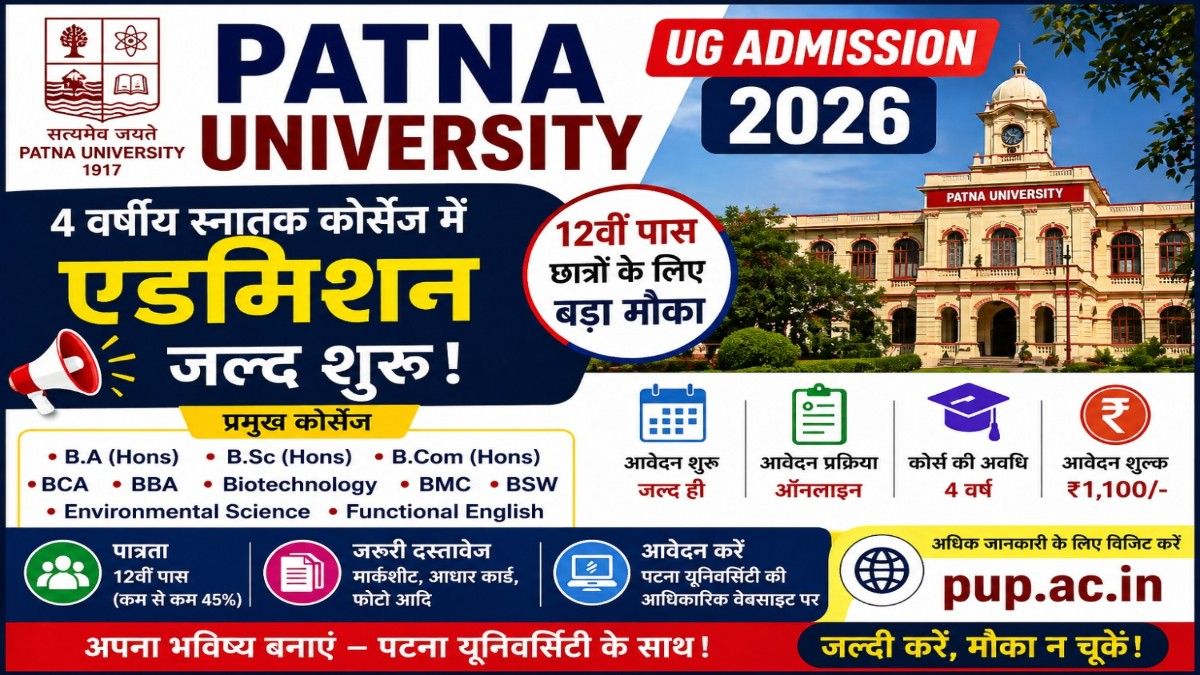 Patna University UG Admission 2026 apply online course eligibility