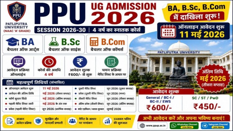PPU UG Admission 2026 Apply Online, Patliputra University BA BSc BCom Admission