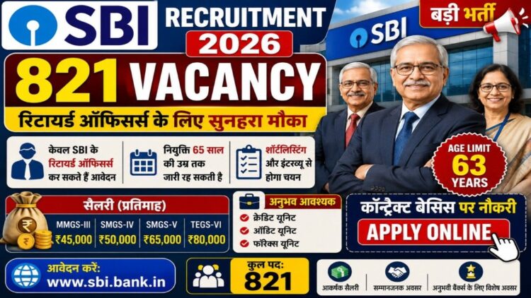 SBI Retired Officer Recruitment 2026 Apply Online